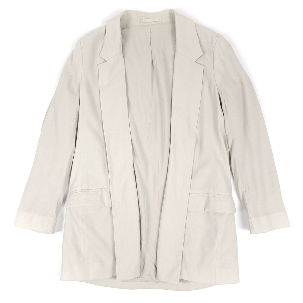 ALLSAINTS Olenna Lightweight Open Front Blazer Jacket Stone Taupe Womens US 10